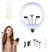 Светодиодная кольцевая лампа Ring fill light 45 см для фото и видео с 3 держателями для телефона Селфи лампа