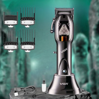 Акумуляторна машинка для стрижки волосся VGR V-653 портативна з usb зарядкою 4 насадками та підставкою Акумуляторна машинка для стрижки волосся VGR V-653 портативна з usb зарядкою 4 насадками та підставкою
