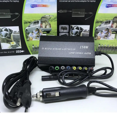 Зарядное устройство для ноутбука MY 120W универсальная зарядка блок питания от сети и прикуривателя 12-24В