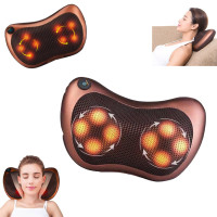 Массажная подушка для шеи и спины 8 шариков Massage pillow Роликовый массажер подушка для тела с ик подогревом Массажная подушка для шеи и спины 8 шариков Massage pillow Роликовый массажер подушка для тела с ик подогревом