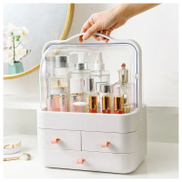Органайзер для косметики Пылезащитный Водонепроницаемый Cosmetic Storage Box LD 288 Двухъярусный бокс Серый