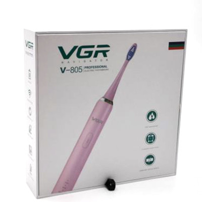 Электрическая зубная щетка VGR V 805 ультразвуковая USB электрощетка на аккумуляторе пульсирующая Электрическая зубная щетка VGR V 805 ультразвуковая USB электрощетка на аккумуляторе пульсирующая