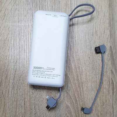 Powerbank Портативный Повербанк Veron 30000 mAh Micro Type С Lightning Пауэрбанк для зарядки телефона