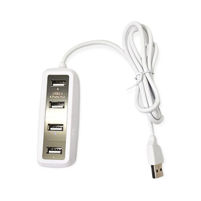 USB хаб концентратор адаптер розгалужувач на 4 порти білий живлення від USB хаб 2.0 USB хаб концентратор адаптер розгалужувач на 4 порти білий живлення від USB хаб 2.0
