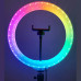 Набор блогера 5в1 Светодиодная кольцевая RGB лампа 3D 36см Штатив 2м Селфи палка Петличный микрофон Экш камера Набор блогера 5в1 Светодиодная кольцевая RGB лампа 3D 36см Штатив 2м Селфи палка Петличный микрофон Экш камера