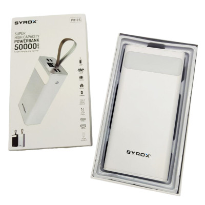 Повербанк SYROX PB125 50000 mAh Power bank портативный зарядное устройство для телефона 4 USB