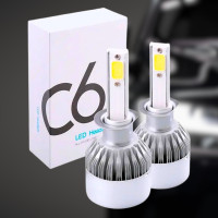 Светодиодные автомобильные LED лампы для фар C6 H1 Комплект автоламп 2 шт