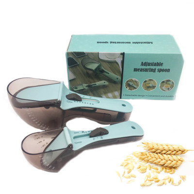 Мерные ложки регулируемые пластиковые  в наборе 2 шт Adjustable measurement spoone