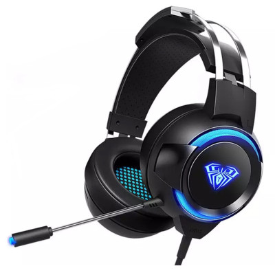 Наушники с микрофоном Игровые Mixie G 91 со светодиодной подсветкой проводные басовые стереонаушники