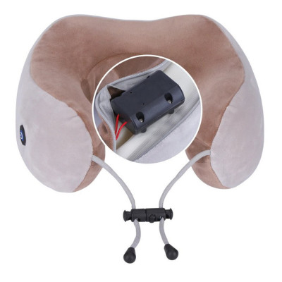 Массажная подушка подкова с эффектом памяти и вибрацией Upgrade Vibration Pillow виброподушка массажер Массажная подушка подкова с эффектом памяти и вибрацией Upgrade Vibration Pillow виброподушка массажер