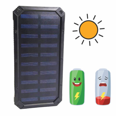 Повербанк 15000 mAh Power bank от солнечной панели Solar зарядное устройство для телефона с фонариком