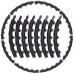 Обруч массажер магнитный хулахуп разборной Massaging Hula Hoop массажный черный для фитнеса похудения талии Обруч массажер магнитный хулахуп разборной Massaging Hula Hoop массажный черный для фитнеса похудения талии