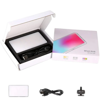 Бездротове накамерне відеосвітло W140RGB акумуляторна міні лампа LED портативна для фото і відео Бездротове накамерне відеосвітло W140RGB акумуляторна міні лампа LED портативна для фото і відео