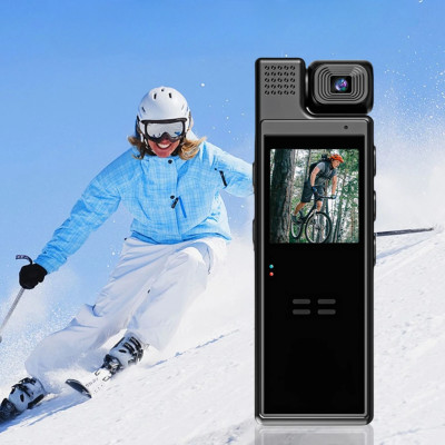 Бездротова міні боді камера на одяг штатив L9 з екраном 1080 full HD з поворотним об'єктивом 180°