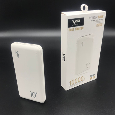 Powerbank Портативный Повербанк Veron Power Bank 10000 mAh 2USB Павер бенк Пауэрбанк для зарядки телефона