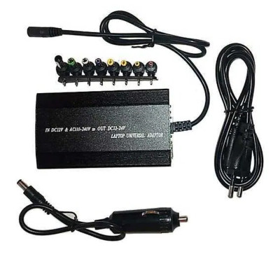 Зарядное устройство для ноутбука MY 120W универсальная зарядка блок питания от сети и прикуривателя 12-24В