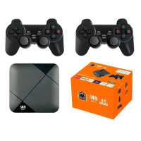 Игровая консоль приставка для телевизора M8 mini 4K Android ТВ с встроенным эмулятором ретро игр и джойстиками Игровая консоль приставка для телевизора M8 mini 4K Android ТВ с встроенным эмулятором ретро игр и джойстиками