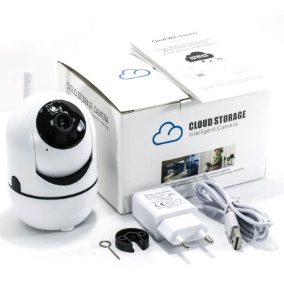 Беспроводная IP камера QC011 для видеонаблюдения дома Wifi поворотная со звуком и ночным видением
