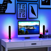 Светодиодные панели RGB Настольные светильники с APP SMART и пультом Фоновый LED свет комплект 2 шт Светодиодные панели RGB Настольные светильники с APP SMART и пультом Фоновый LED свет комплект 2 шт