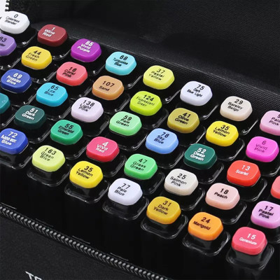 Скетч маркери SKETCHMARKER 40 кольорів Набір двосторонніх маркерів на спиртовій основі для художника Скетч маркери SKETCHMARKER 40 кольорів Набір двосторонніх маркерів на спиртовій основі для художника