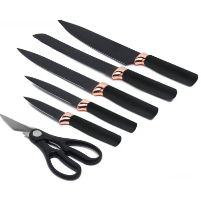 Набор кухонных ножей Knife Set 7 предметов на подставке из нержавеющей стали Набор кухонных ножей Knife Set 7 предметов на подставке из нержавеющей стали
