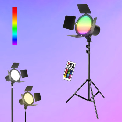 Світлодіодний RGB прожектор JSL-216 з пультом та штативом 2м LED лампа відеосвітло для студійної зйомки Світлодіодний RGB прожектор JSL-216 з пультом та штативом 2м LED лампа відеосвітло для студійної зйомки