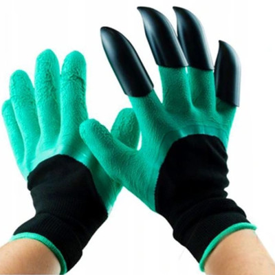 Гумові рукавички з кігтями для саду та городу Garden Genie Gloves Рукавички граблі садові Гумові рукавички з кігтями для саду та городу Garden Genie Gloves Рукавички граблі садові