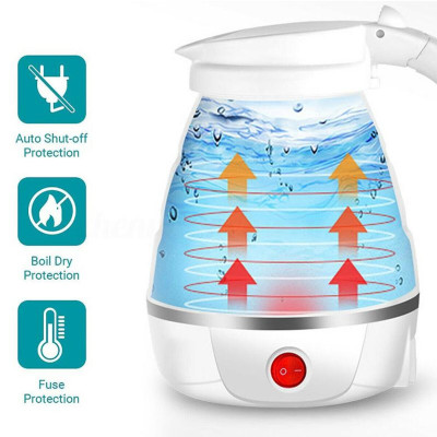Силіконовий електрочайник дорожній складний Elecreic Kettle 600 мл сучасний портативний електронний чайник Силіконовий електрочайник дорожній складний Elecreic Kettle 600 мл сучасний портативний електронний чайник