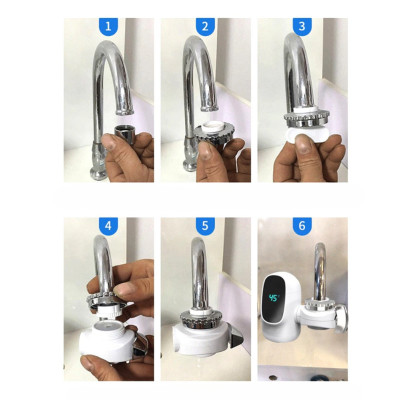 Проточний електричний водонагрівач з екраном Electric Water Heater насадка на кран для нагріву води Проточний електричний водонагрівач з екраном Electric Water Heater насадка на кран для нагріву води