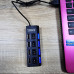 USB хаб розгалужувач на 4 порти з перемикачами на кожен порт концентратор адаптер чорний живлення USB 2.0 USB хаб розгалужувач на 4 порти з перемикачами на кожен порт концентратор адаптер чорний живлення USB 2.0