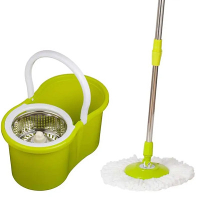 Швабра с ведром Magic Mop 6л с центрифугой автоматическим отжимом и полосканием лентяйка телескопическая
