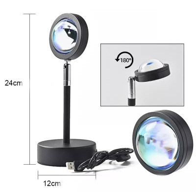 Проекционный светильник USB проектор атмосферная лампа для фото Sunset Lamp 16 цветов с пультом Проекционный светильник USB проектор атмосферная лампа для фото Sunset Lamp 16 цветов с пультом