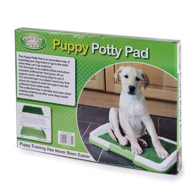Туалет для собак трехярусный Puppy Potty Pad коврик лоток для домашних животных с решеткой и травой 47х34х6см Туалет для собак трехярусный Puppy Potty Pad коврик лоток для домашних животных с решеткой и травой 47х34х6см