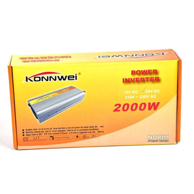 Преобразователь напряжения KONNWEI 2000W инвертор от аккумулятора автомобильный 24V-220V Преобразователь напряжения KONNWEI 2000W инвертор от аккумулятора автомобильный 24V-220V