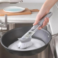 Щітка з дозатором для миття посуду Automatic Decontamination Wok Brush з насадками багатофункціональна Щітка з дозатором для миття посуду Automatic Decontamination Wok Brush з насадками багатофункціональна