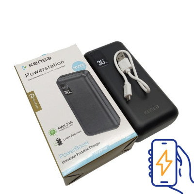 Портативное зарядное устройство 30000 micro USB Type C повербанк на 30000mAh KENSA KP 52 Портативное зарядное устройство 30000 micro USB Type C повербанк на 30000mAh KENSA KP 52
