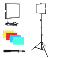 Светодиодная лампа прямоугольная 15х10см Square Fill Light со штативом 2м с цветными фильтрами для фото видео Светодиодная лампа прямоугольная 15х10см Square Fill Light со штативом 2м с цветными фильтрами для фото видео