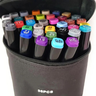 Скетч маркери SKETCHMARKER 48 кольорів Набір для малювання та дизайну двосторонніх маркерів на спиртовій Скетч маркери SKETCHMARKER 48 кольорів Набір для малювання та дизайну двосторонніх маркерів на спиртовій